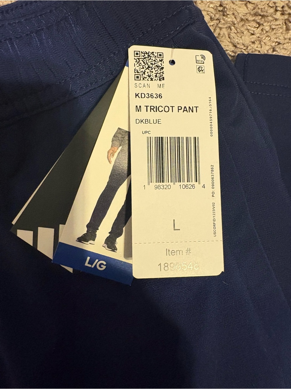 Adidas Navy Blue Athletic Set - pants and zip up - Picture 3 of 10
